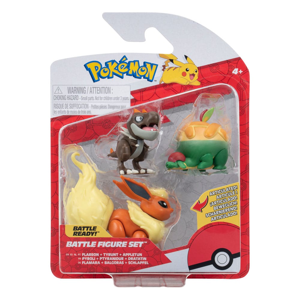 Battle Figure Set 3-Pack - Appltun, Tyrunt, Flareon