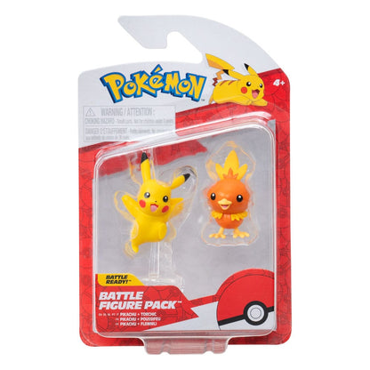 First Partner Battle Figure Set 2-Pack - Torchic & Pikachu